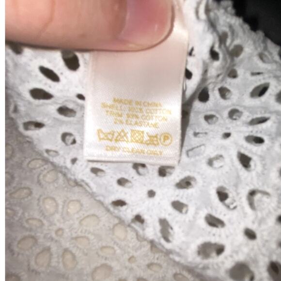 Girls Kate Spade White Eyelet Flutter Sleeve Dress Size 12 Years - Picture 6 of 6